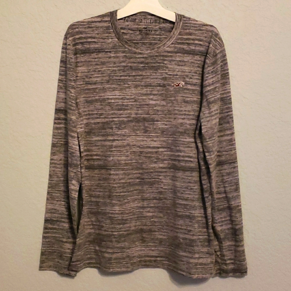 Men's Long Sleeve Shirt, Hollister,  Small, Gray